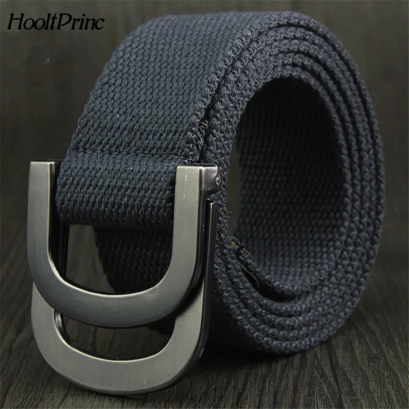 Male&Female Military Tactical Belt High Quality 2.5 mm Thick Solid color Canvas Belt for Men&Women Double Buckle 115cm Length