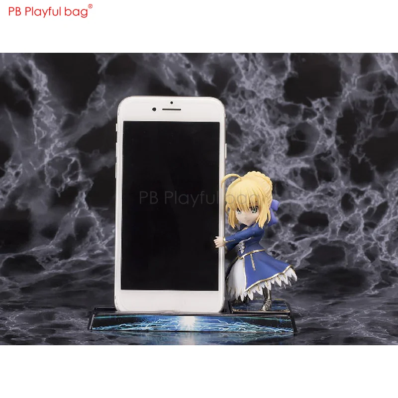 Saber Mobile Phone Bracket Novelty Pvc Action Figure Stand Anime