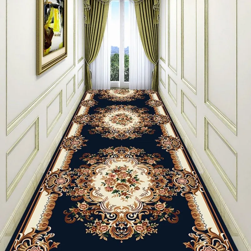 3D Floral Nordic Stair Carpet European Corridor Carpets Hotel Long Aisle Rug Home Entrance/Hallway