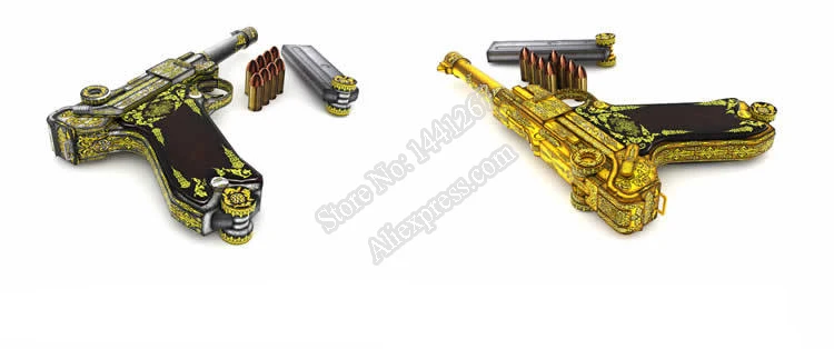 3D бумажная модель пистолет/пистолет Второй мировой войны Германия Luger P08 пистолет