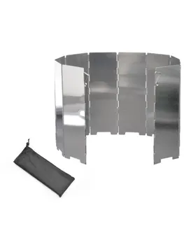 

10 Plate Foldable Stove Windshield Outdoor Cooking Gas Stove Wind Shield Picnic Cookware Windbreak Camping Equipment