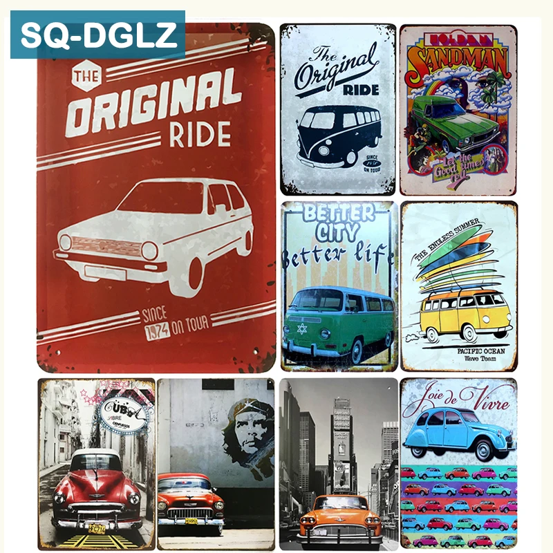 

[SQ-DGLZ]ORIGINAL RIDE Metal Sign Vintage Metal Plates Cafe Pub Club Home Wall Decor Tin Signs Retro Plaque