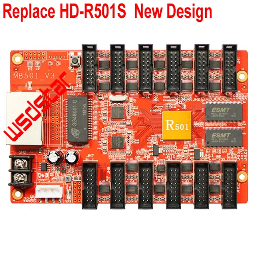 

HD-R501 Replace HD-R501S 1/32 Scan LED Receiving Card Work With HD-A601 HD-A602 HD-A603 HD-A30 HD-A30+ HD-C10 HD-C30
