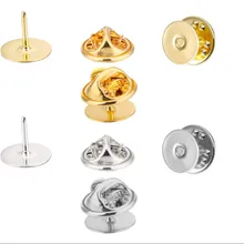 20 шт./компл. DIY брошь-держатель для бейджа конечные бусины в форме цветов, брошь в виде основания с защелкой для разъем "сделай сам" для изготовления японская шпилька брошь с застежкой установка