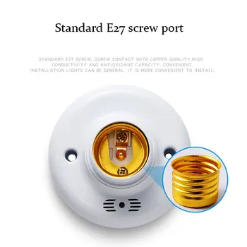 

AC 110V-220V E27 Lamp Base Sound Voice Control LED Sound Voice Control Delay Switch LED Lamp Bulb Holder for Corridor Dropship A