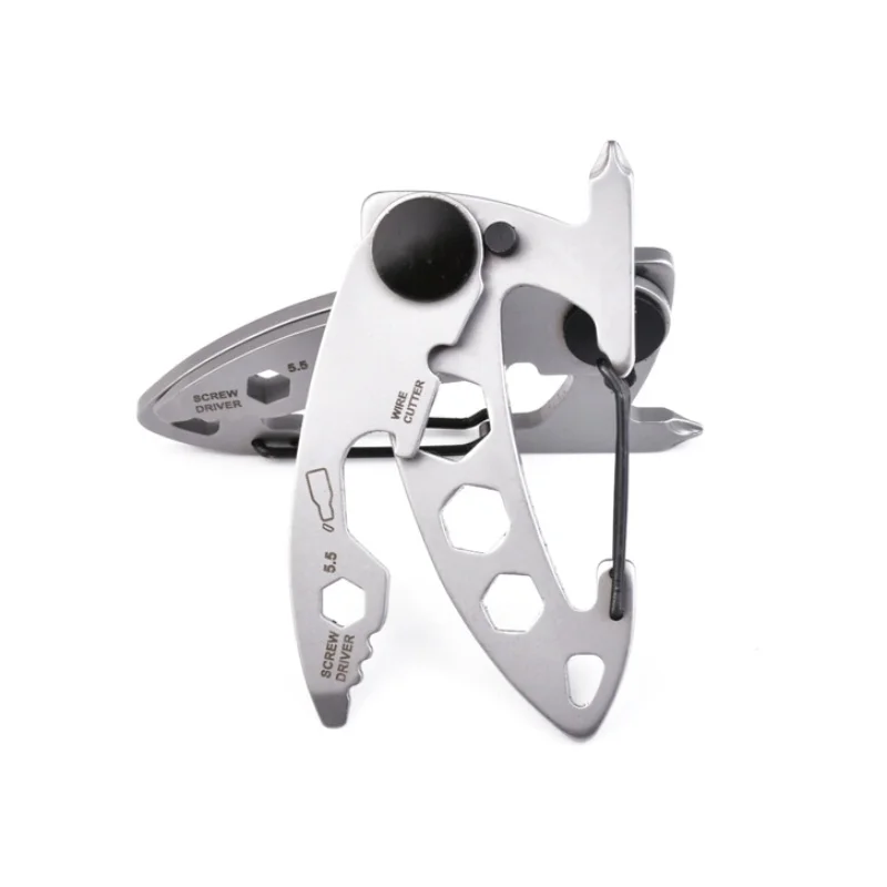 

Stainless Steel EDC Gadget Outdoor Tool Camping Keychain Supplies Bottle Opener Multi-Function Tools Wrench Portable Multitool 8