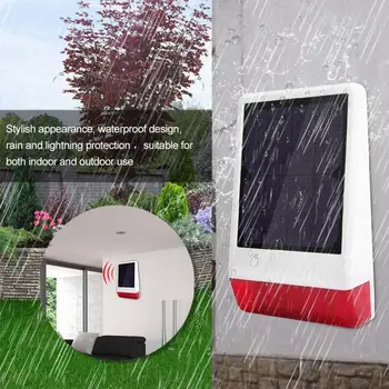 

433MHZ Wireless Solar Siren Burglar Security Alarm System 2 Door Magnet 2 PIR 1 Remote Control Hot Sale