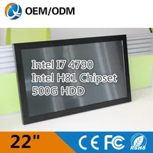 22 inch all in one desktop computer pc touch screen resolution 1680×1050 industrial panel pc with Intel i7 4790