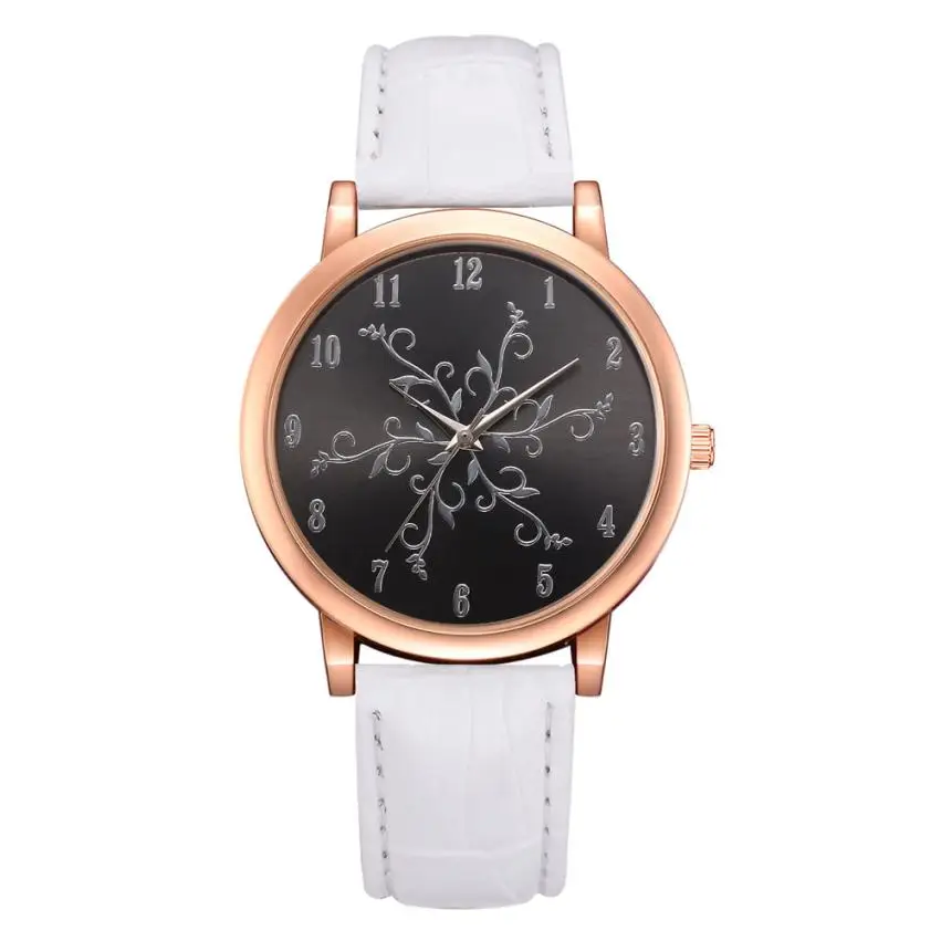 

Strap Ladies Quartz Wristwatch Luxury Female Clock Top brand Steel Elegant Big Dial Women Watch Casual Dress Hot Sale FlowersA40