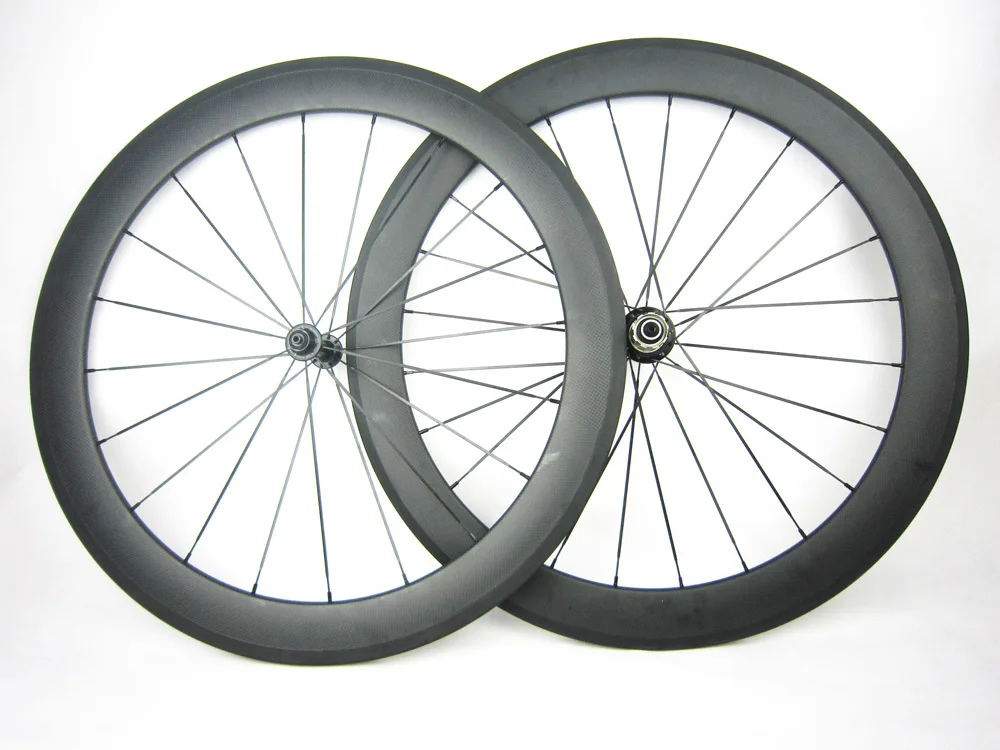 

1600grams 700C 60mm clincher carbon fiber wheel set 25mm width 1420 PSR spoke