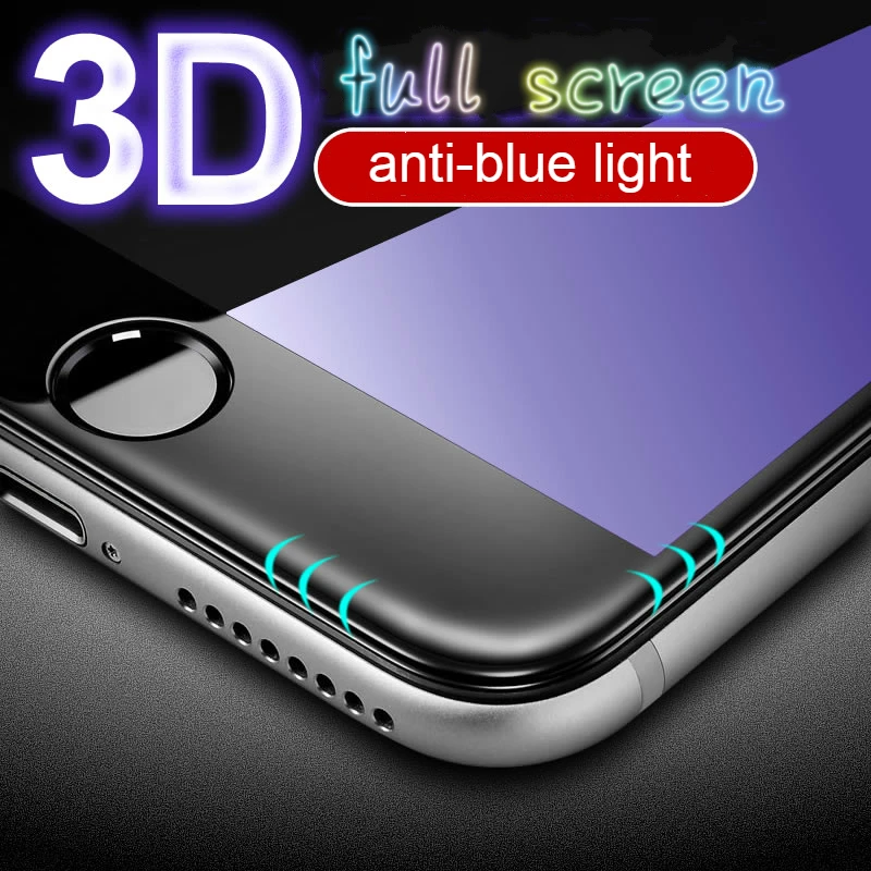 Закаленное стекло 9H 3D для IPhone 8 + защитное 0 26 мм с полным покрытием 7 Plus Защитная