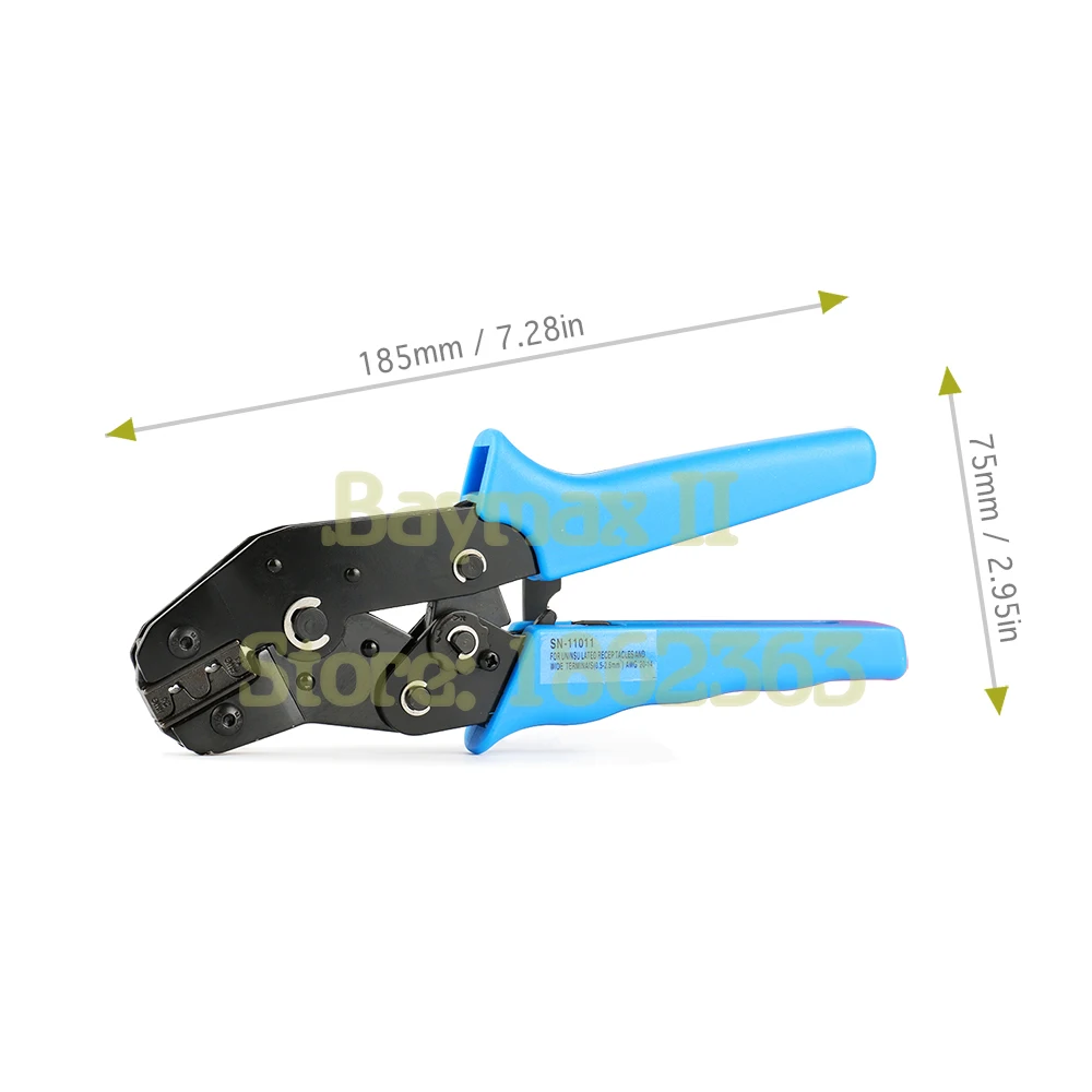 SN-02C Insulated Terminal Ratchet crimper Non-insulated cable AWG 24-14 Pliers