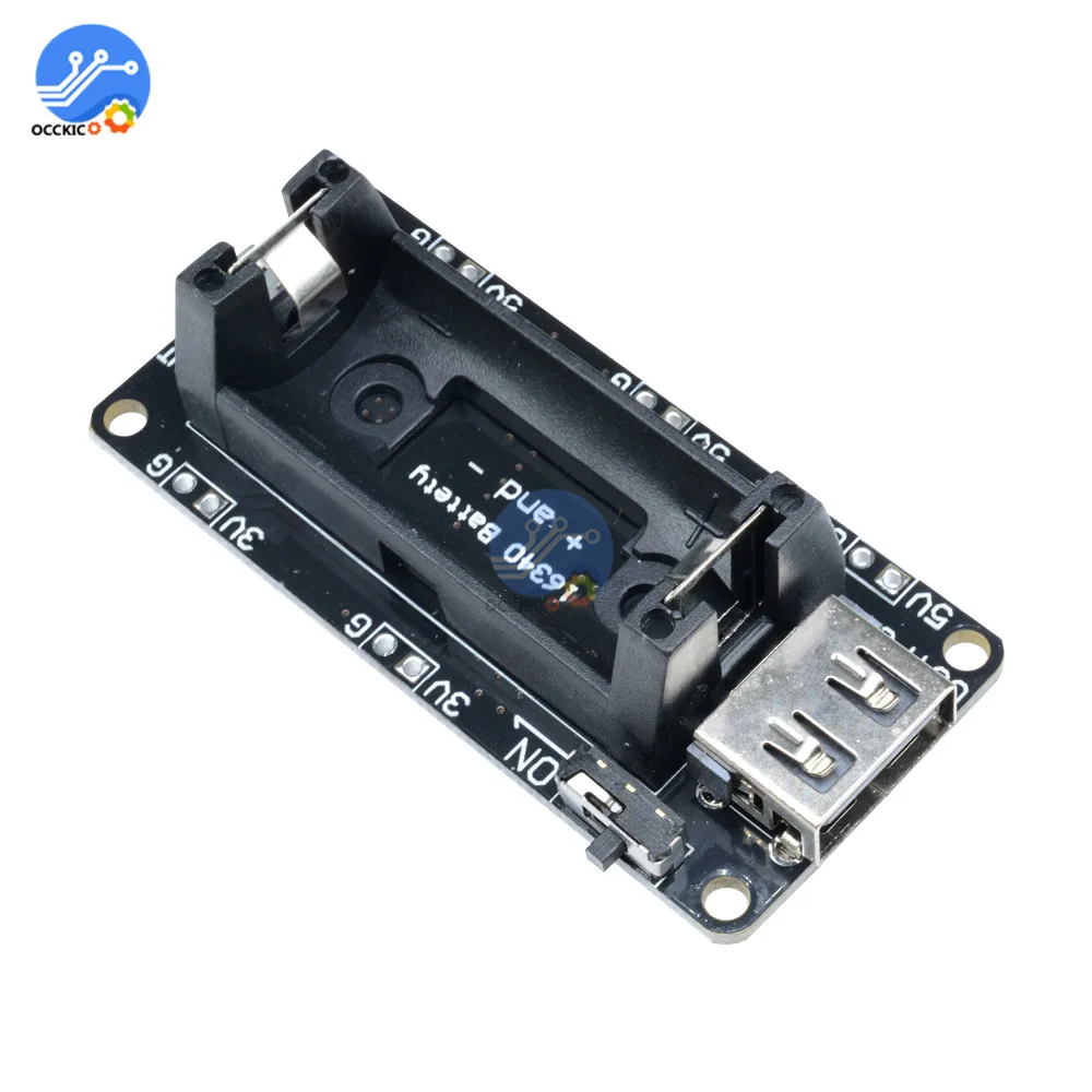 

5V/3.3V 16340 Battery Charger Board Li-ion Dual USB Port Charging Portable 16340 Power Bank Expansion Charger Module