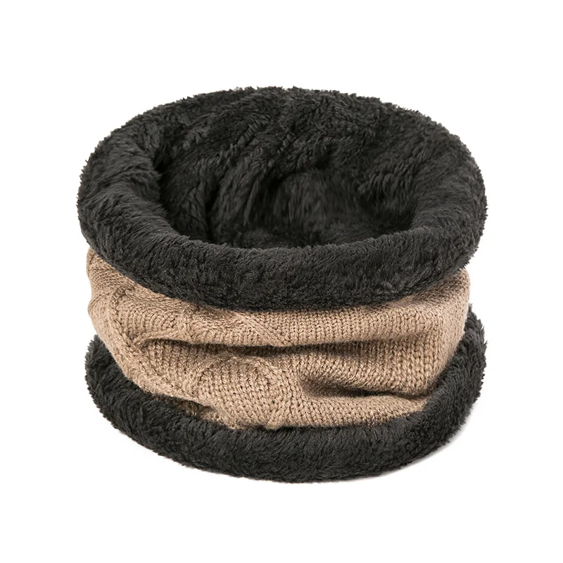 SuperB&G Men Women Winer Beanies Scarves Sets Hat Ring Scarf Warm Cotton Knitted For Male Female Winter Accessories 2 Piece