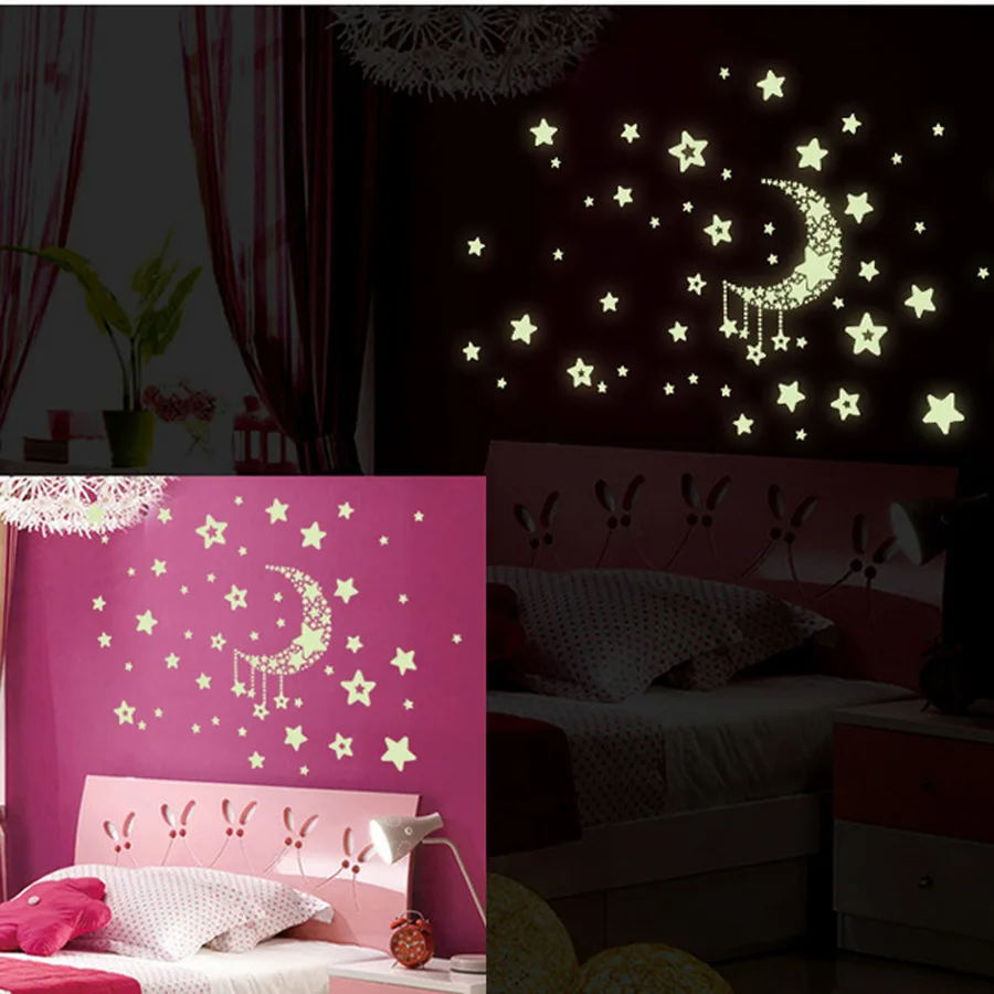1 Set Star Planets Moon Glow In The Dark Toys Stickers Luminous DIY Kid Room PVC Sticker Home Toys for Children Christmas Gift 1 Set Star Planets Moon Glow In The Dark Toys Stickers Luminous DIY Kid Room PVC Sticker Home Toys for Children Christmas Gift