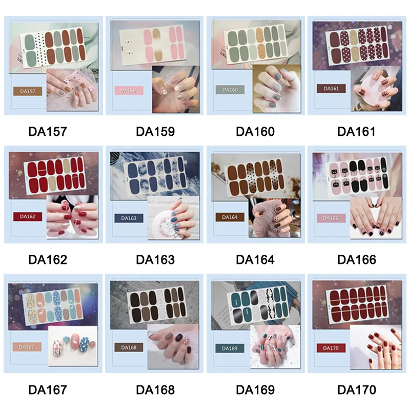 

1 Sheet Nail Sticker Waterproof Adhesive Nail Decals Manicure Nails Decor DIY KG66