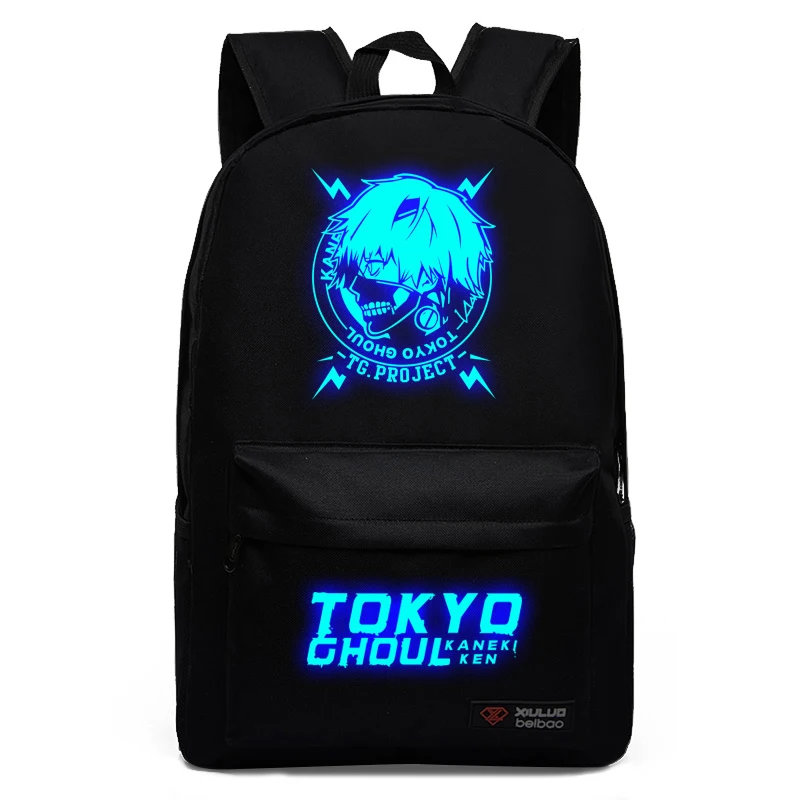 Luminous printing tokyo ghoul bag cool school bag mochila feminina cool backpack schoolbag for teenager