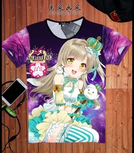 Amor Vivo Estilo Camiseta de la Impresión 3D Hombres Mujeres Tops Verano T Shirt Men Nishikino Maki Anime Cosplay Camiseta