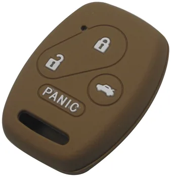 Keyforkess custodia in Silicone 30 pezzi per Honda Accord CR-V Civic Insight Ridgeline 3BTN panico 4 pulsanti telecomando portachiavi proteggi - Jingyuqin custodia in Silicone 30 pezzi per Honda Accord CR V Civic Insight Ridgeline 3BTN