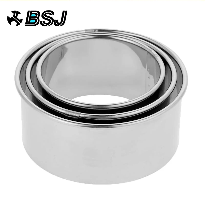 

3pcs/set Stainless Steel Round Dumplings Wrappers Molds Set Cutter Maker Tools Round Cookie Pastry Wrapper Dough Cutting Tool