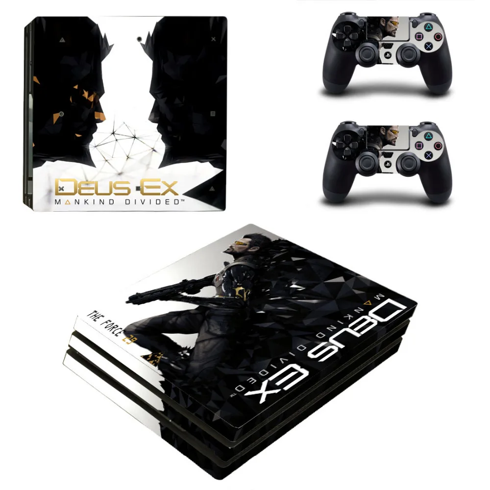 Deus Ex Mankind Divided наклейка PS4 Pro кожи Стикеры для sony Игровые приставки 4 консоль и контроллеры PS4 Pro кожи Стикеры s винил