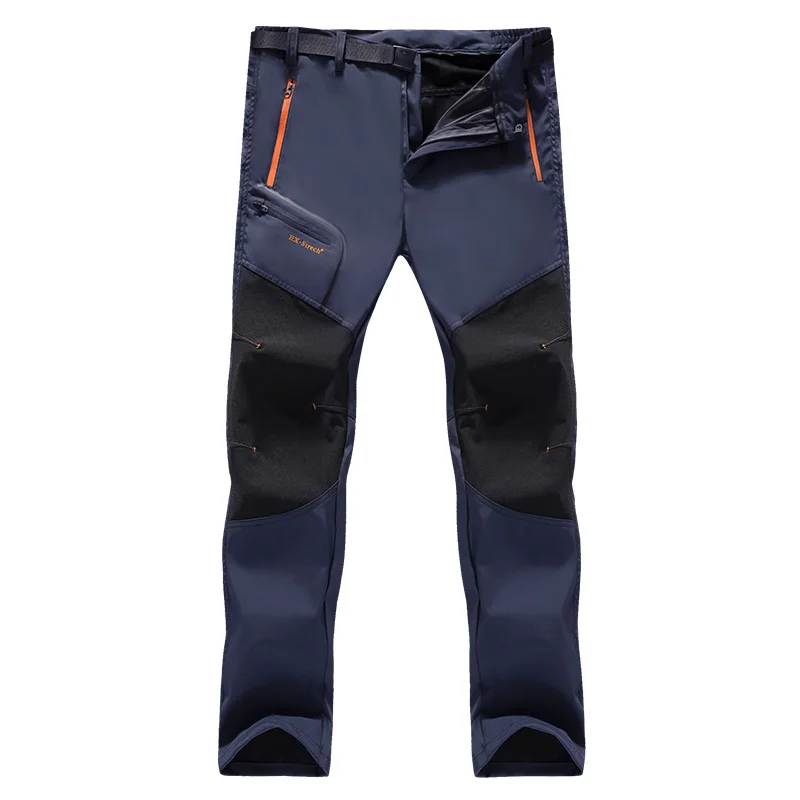 Befusy 6XL новые мужские летние быстросохнущие брюки мужские спортивные водонепроницаемые тонкие походные брюки для альпинизма треккинга походные брюки - Цвет: Dark Blue