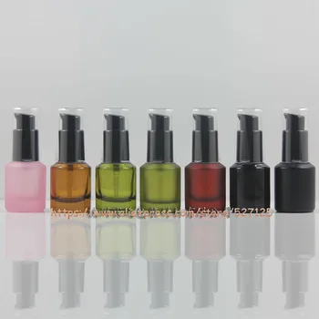 

15ml Many colors glass lotion bottle with black pump.lotion/hand wash/Shampoo/moisturizer/facial water Refillable bottle