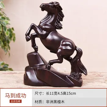 

African ebony wood carvings (horse to success) furnishings section A 01
