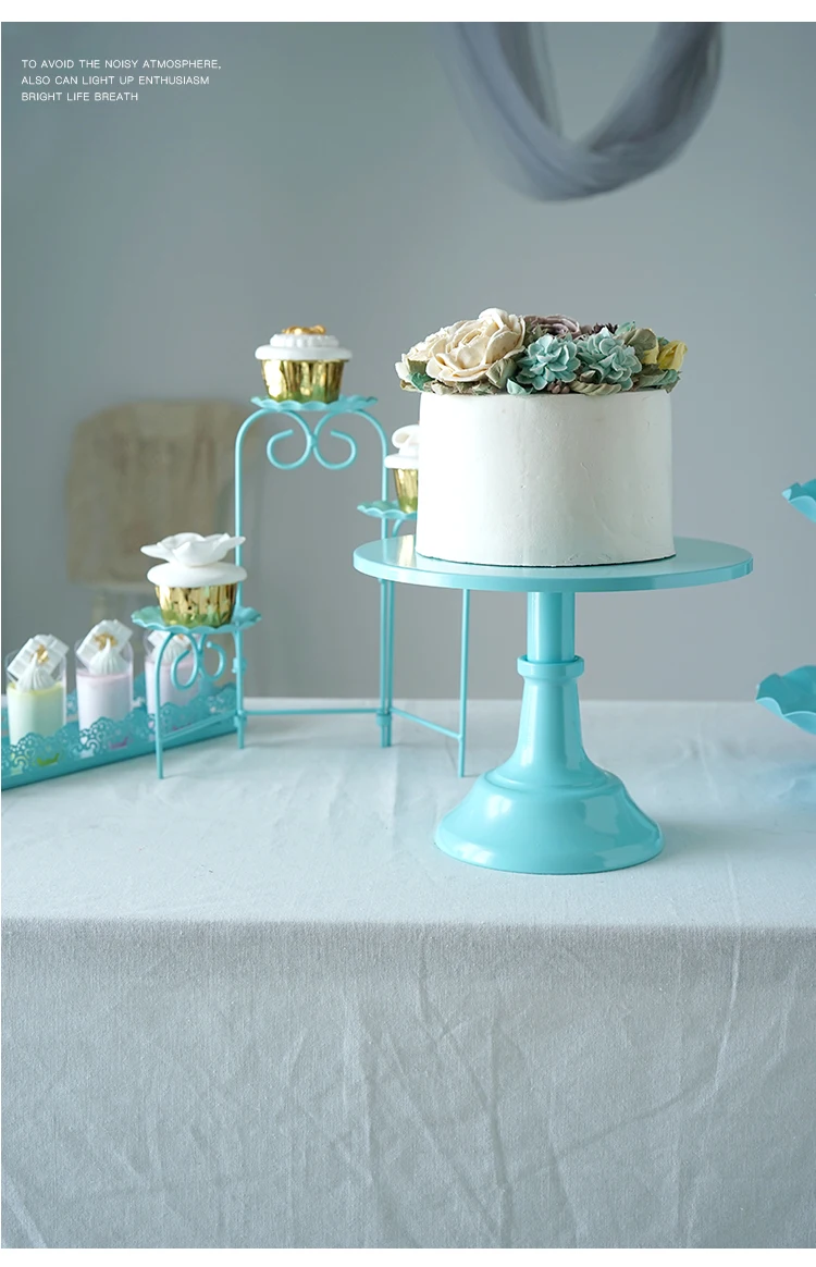Tiffany Blue Color Cake Decoration Stands For Wedding Birthday Party Decoration Cupcake Bread Display Plates Tray Dinnerware Stands Aliexpress