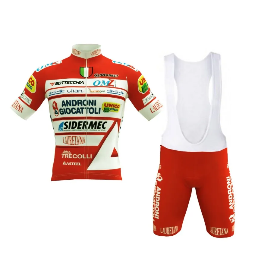 

Europe tour pro team Androni red cycling jersey kit Bicycle maillot breathable MTB quick dry bike clothing Ropa ciclismo gel pad