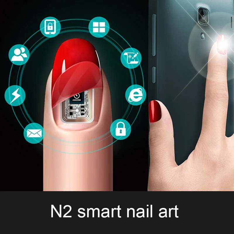 

Wearable Smart Nail Sticker Simulate IC Card NFC LED Smart Nail Art Stickers YF2019