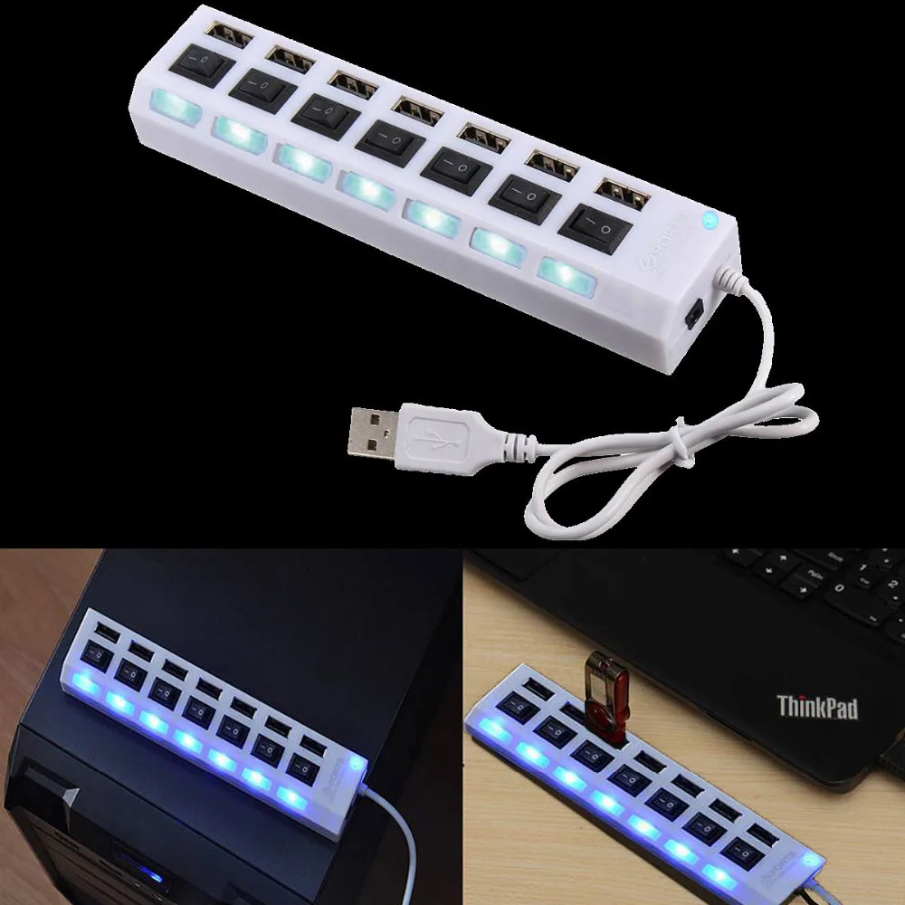 Aliexpress.com : Buy 7 port USB 2.0 3.0 HUB W/ Power On