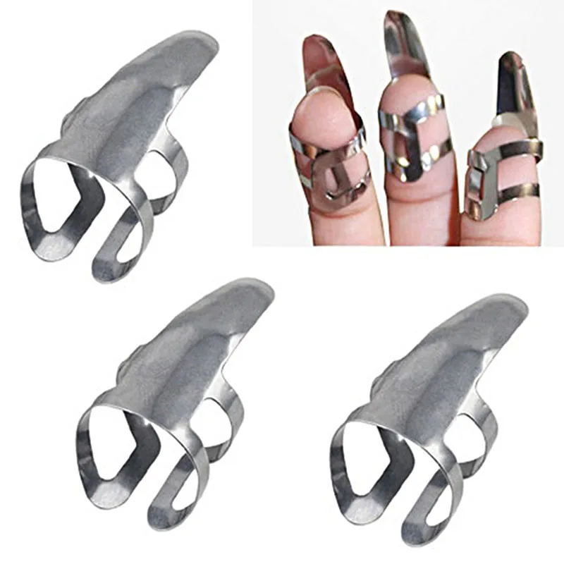 

Guitar Accessories 3 Pcs Guitar Finger Pick Plectrums Slide Stainless Steel For Banjo Ukulele