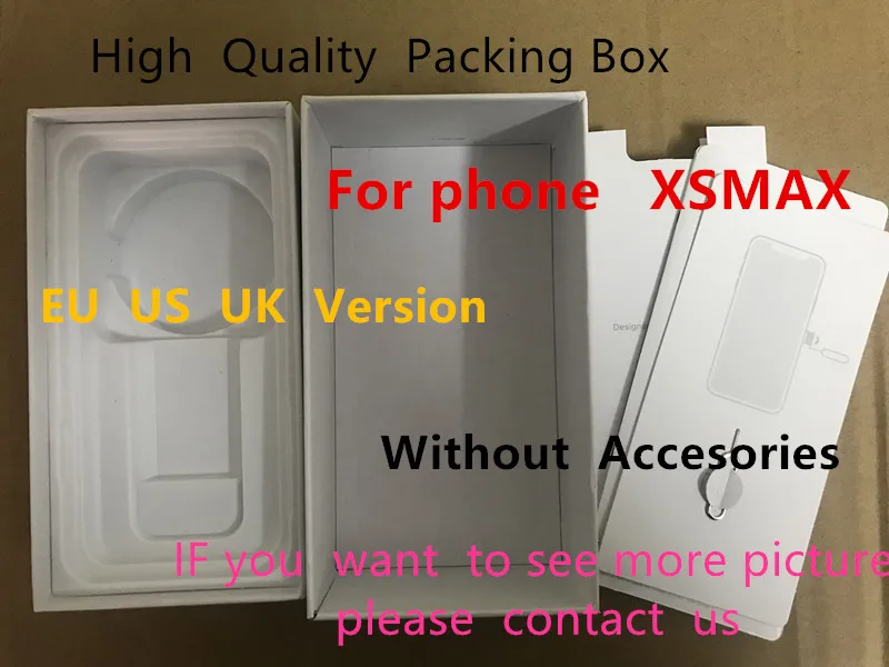 

10pcs/ High Quality US/EU Version Phone Packaging Packing Box Case For Phone Xsmax Without Accessories Empty Package Box