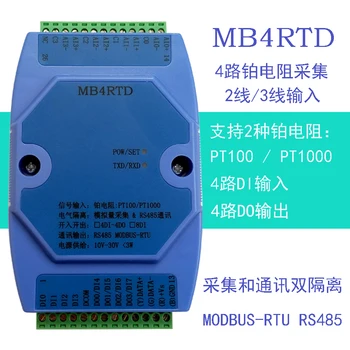 

Four PT100 Temperature Acquisition Modules PT1000 High Precision Thermal Resistance Acquisition Module Modbus RS485