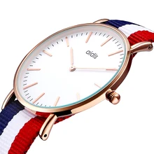 fashion casual business japan quartz mvement watch canvas band luxury men young  top popular wristwatch