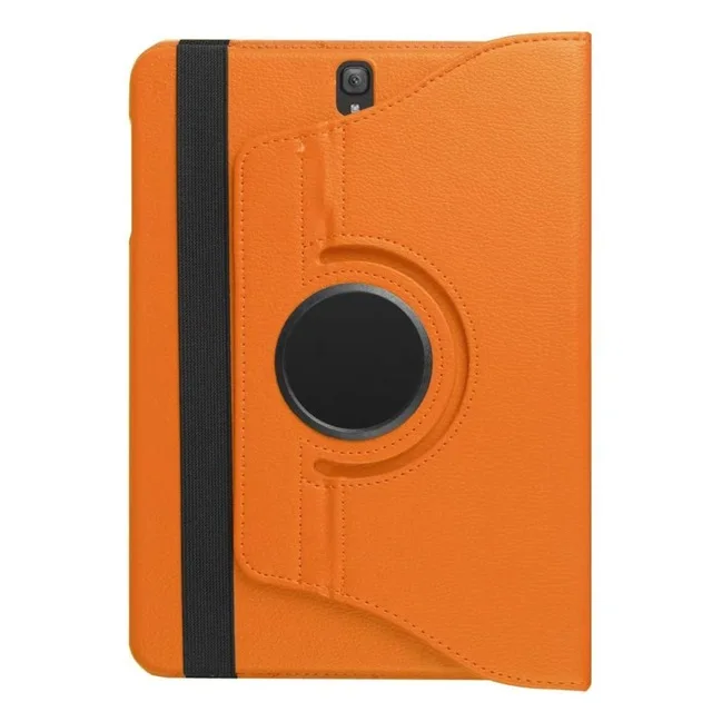 360 градусов вращающийся Litchi Чехол-книжка с подставкой из искусственной кожи чехол КРЫШКА ДЛЯ samsung Galaxy Tab S3 9,7 T820 T825 SM-T820 SM-T825 - Цвет: Orange