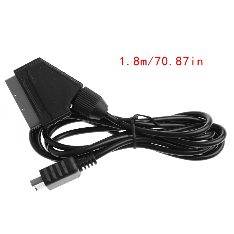 1.8M/6FT RGB SCART AV สเตอริโอสำหรับ PlayStation PS2 Slim Line เกม