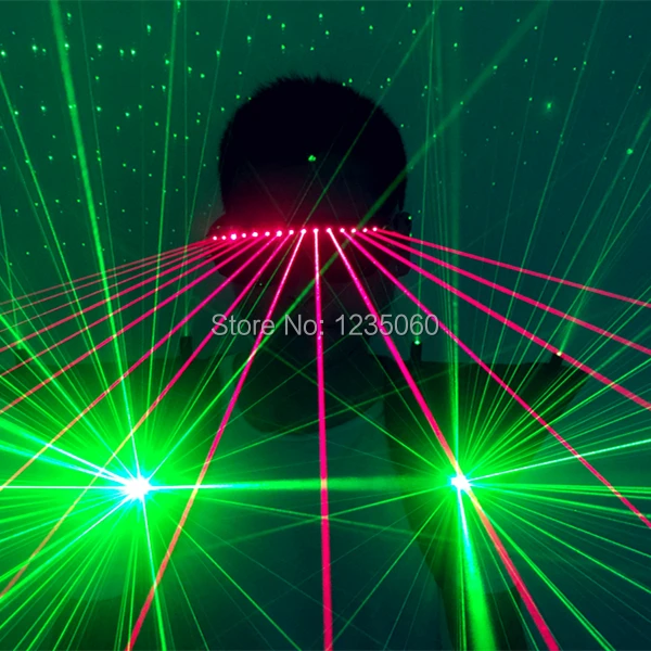 Модный Зеленый костюм Laserman жилет со светодиодами светящийся красные лазерные