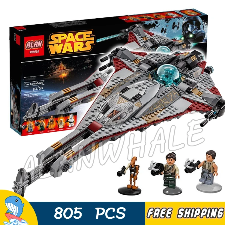 

805pcs Space Wars The Arrowhead Spaceship 05113 Model Building Blocks Teenagers Toys Battleship Set Bricks Compatible With Lego