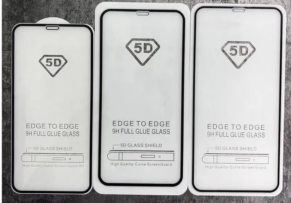 5D полное покрытие закаленное стекло Экран протектор для iphone XR XS MAX 8 8PUS 7, 7 PLUS, 6, 6 PLUS, samsung Galaxy A5 A7 A8 A6 j4 j6