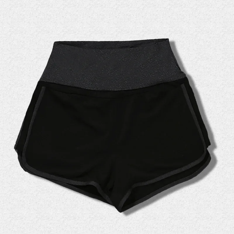 BLESSKISS High Waist Yoga Shorts For Women Fitness Clothing Summer Spandex Running Sports Shorts Gym Wear Slim Workout
