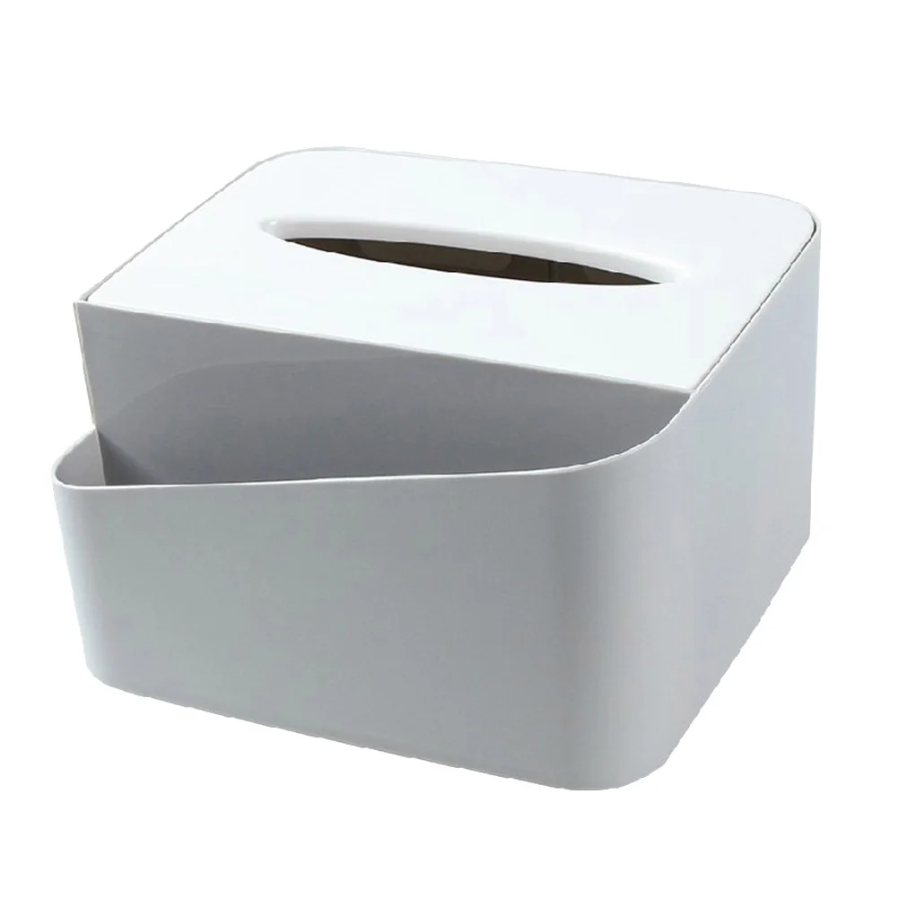 

Multifunction Desktop Organizer Creative Tissue Box Plastic Remote Control Holder Sundries Container for Living Room Bedroom
