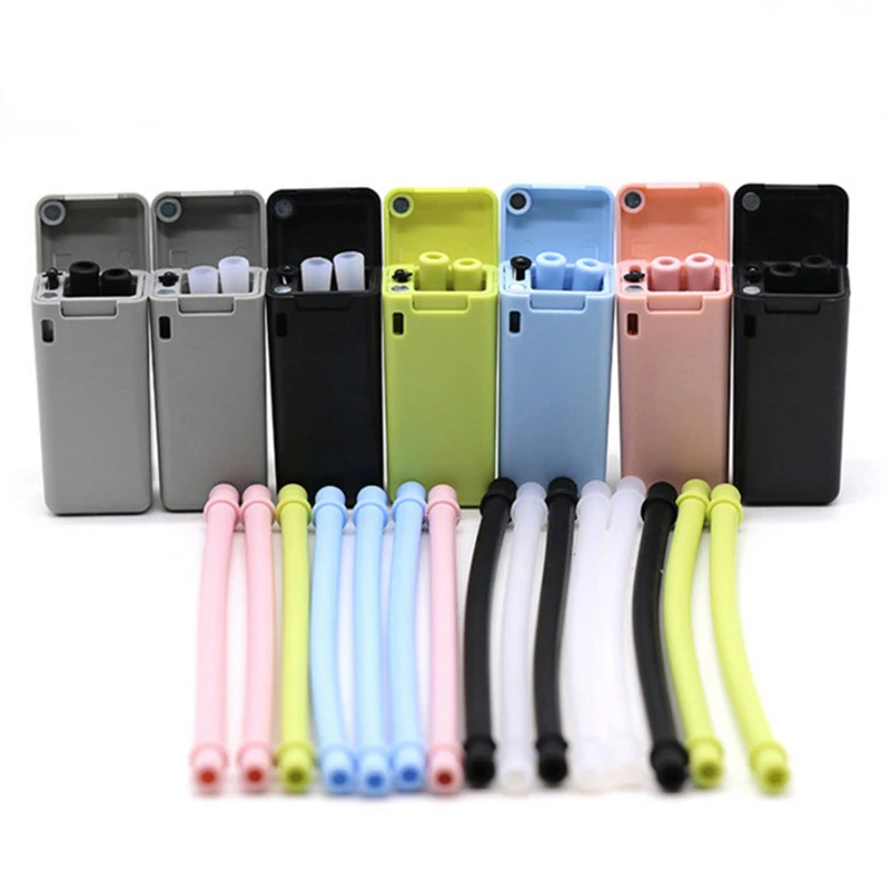 

Folding Stainless Steel Drinking Straw Reusable Collapsible Travel Hiking Outdoor Straws with Storage Case