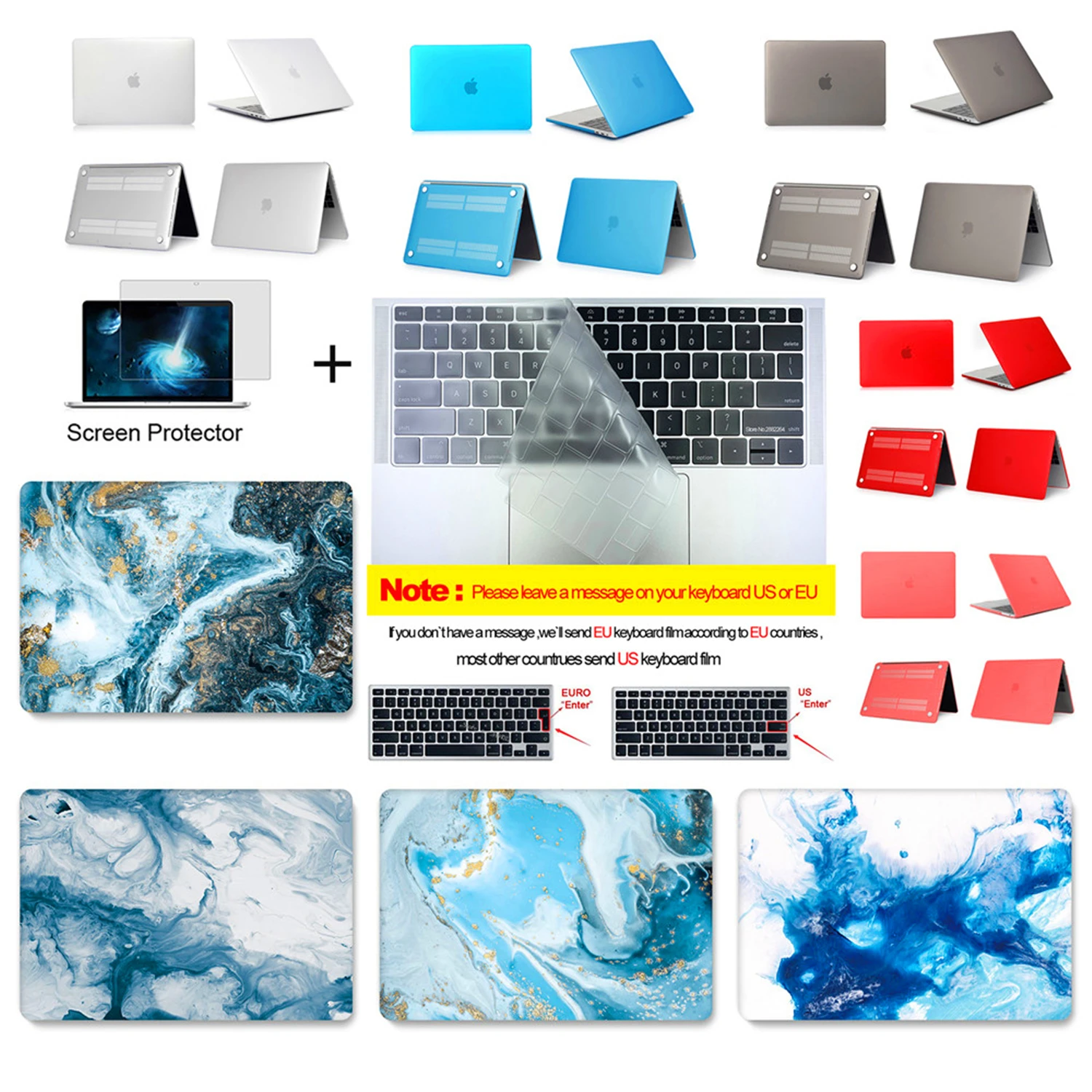 Чехол для ноутбука MacBook Air чехол 13 A1932 ID Pro Retina 11 12 15 с сенсорной панелью A1706 A1707 A1989
