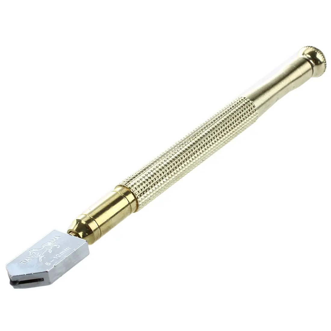 Ручной золотой тон Нескользящая ручка подача масла инструмент для резки стекла