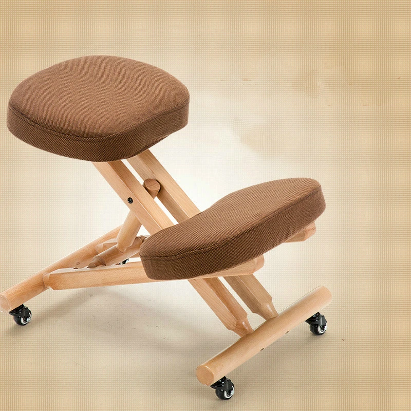 Детский стул для правильного сидения из твердой древесины, Складывающийся стул для обучения студентов, простой стул для коррекции осанки