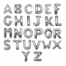16 inch Silver A Z Optional Letter font b Balloon b font Aluminum Foil Helium font