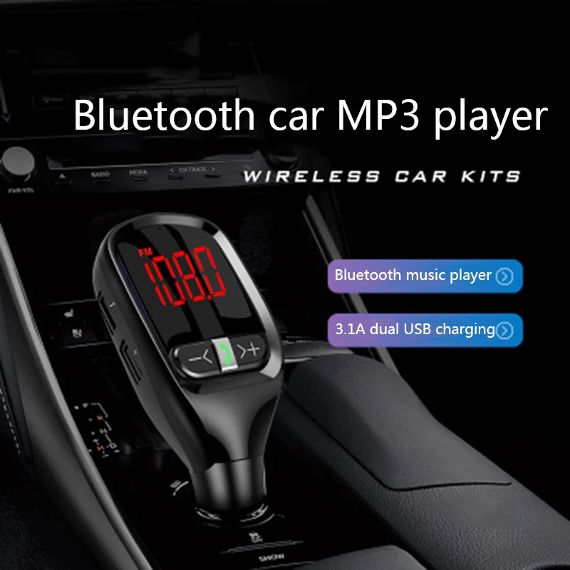 

G11S FM transmitter car mp3 player multi-function Bluetooth hands-free music U disk Auto Accessories bluetooth Fm modulator