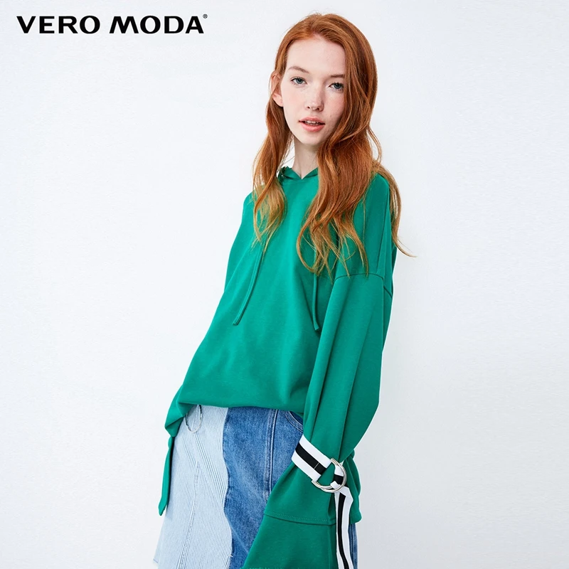 Vero Moda Women's Low-high Flared Cuffs Lace-up Hoodie Sweatshirt | 318333502 Vero Moda Women's Low-high Flared Cuffs Lace-up Hoodie Sweatshirt | 318333502